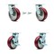 Service Caster 6 Inch Poly on Aluminum Caster Set with Roller Bearing 2 Swivel Lock 2 Brake SCC SCC-30CS620-PAR-BSL-2-TLB-2 - alternate 2